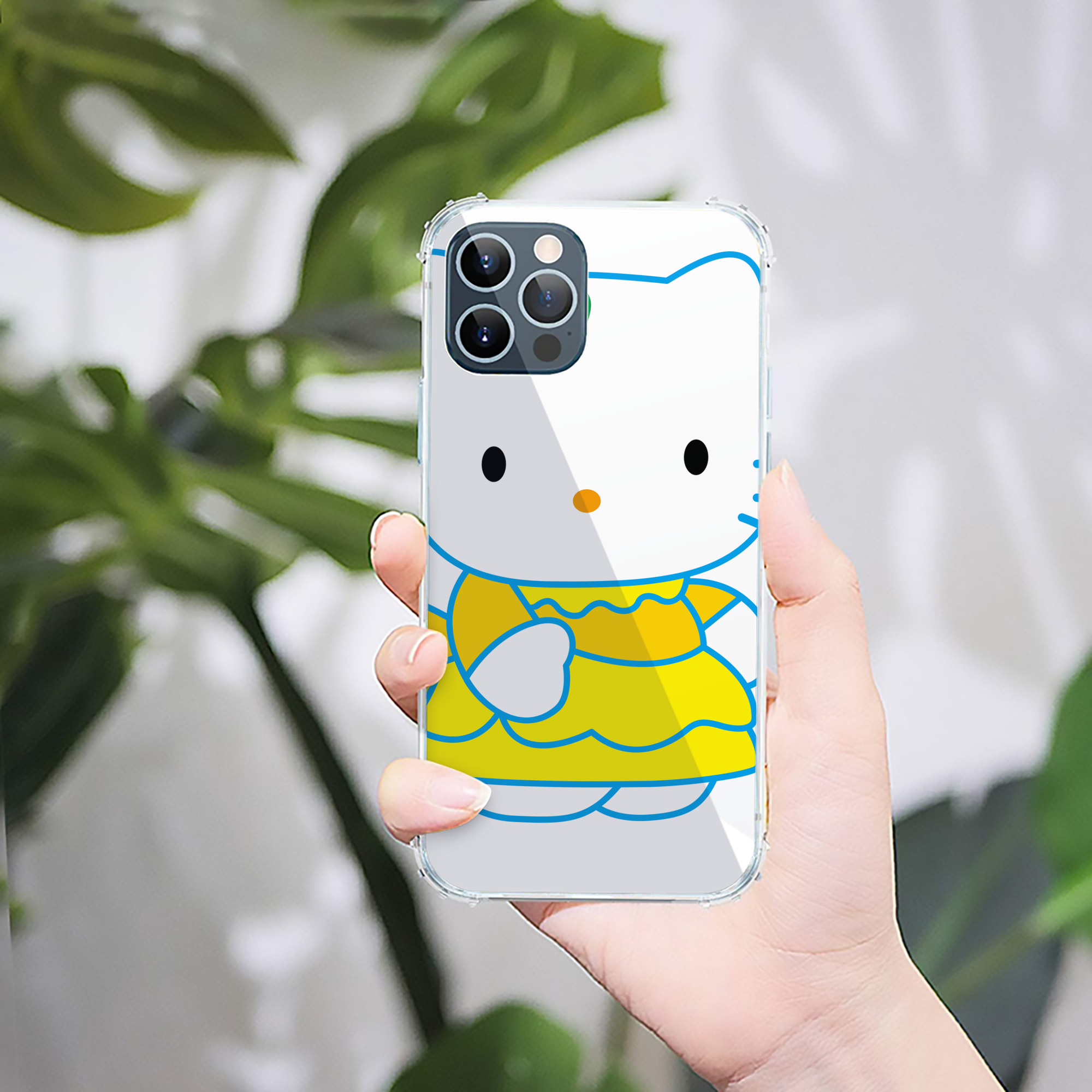 （画像用） Hello Kitty ハローキティ 【iPhone 12シリーズ対応】透明スマホケース（クリアソフトケース）
